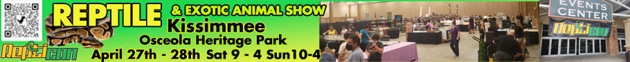 Don't miss Repticon Kissimmee April 27 & 28, 2024